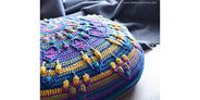 2018-04-13 Peacock Tail mandala pillow 2