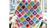 2013-10-09 Rainbow Granny Square Blanket 1