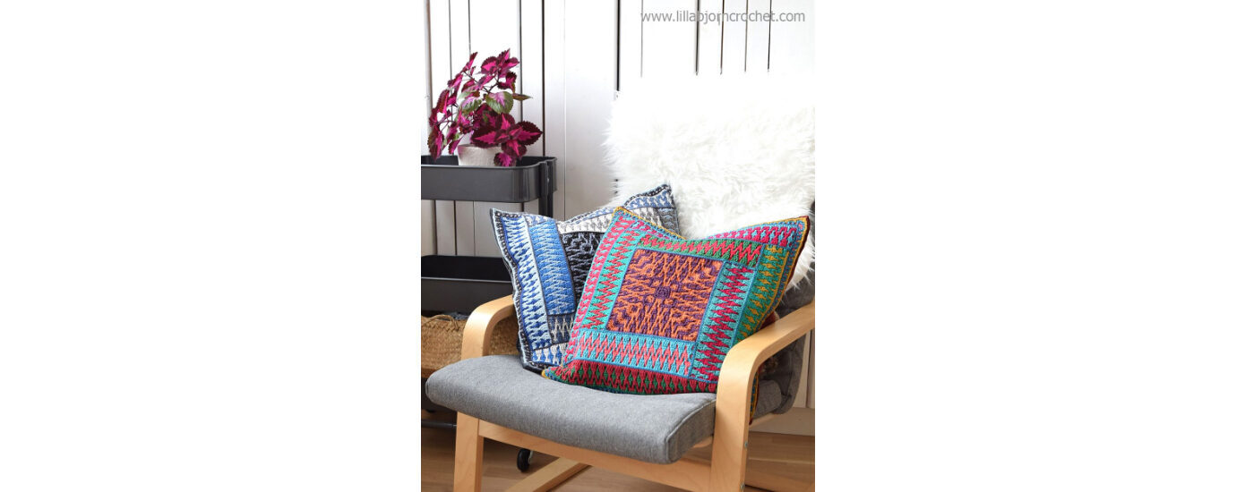Like a Kelim Pillow: mosaic crochet pattern. Part 3