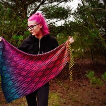 2021-03-26 Glowing Leaf Shawl 1