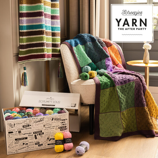 YTAP C202 Scrumptious Stripes Blanket - Around the Table Yarns